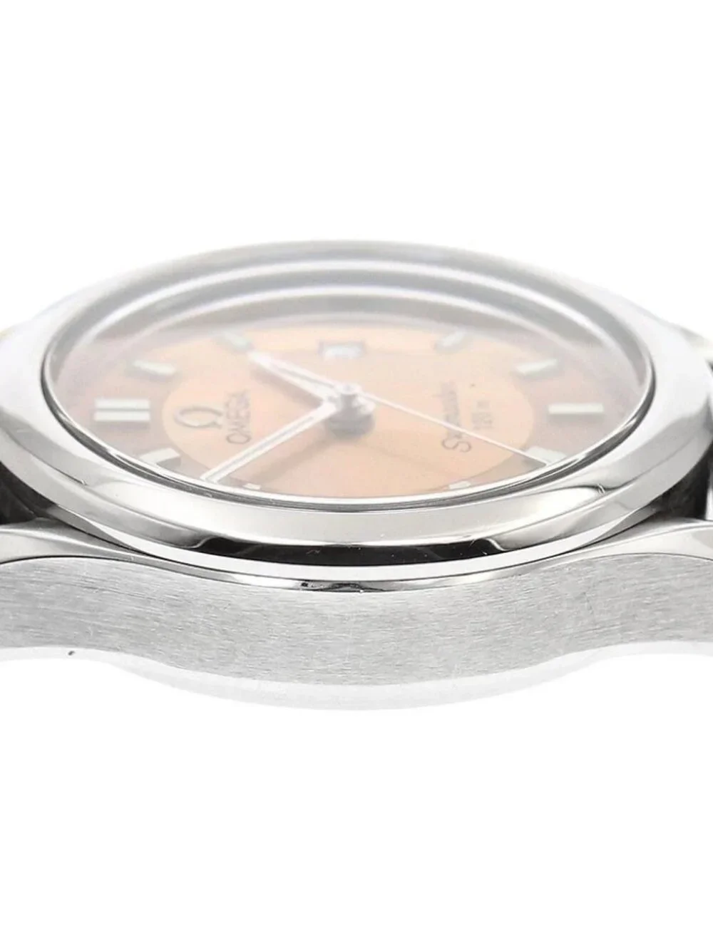 OMEGA Seamaster120 2571.62 Date Orange Dial Quartz Ladies Watch_968544